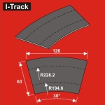 Hacker I-Track HCT9980DB - N - Gleisbettungselemente Ra194,6 mm / 228,2 mm, 60° (12 Stück)